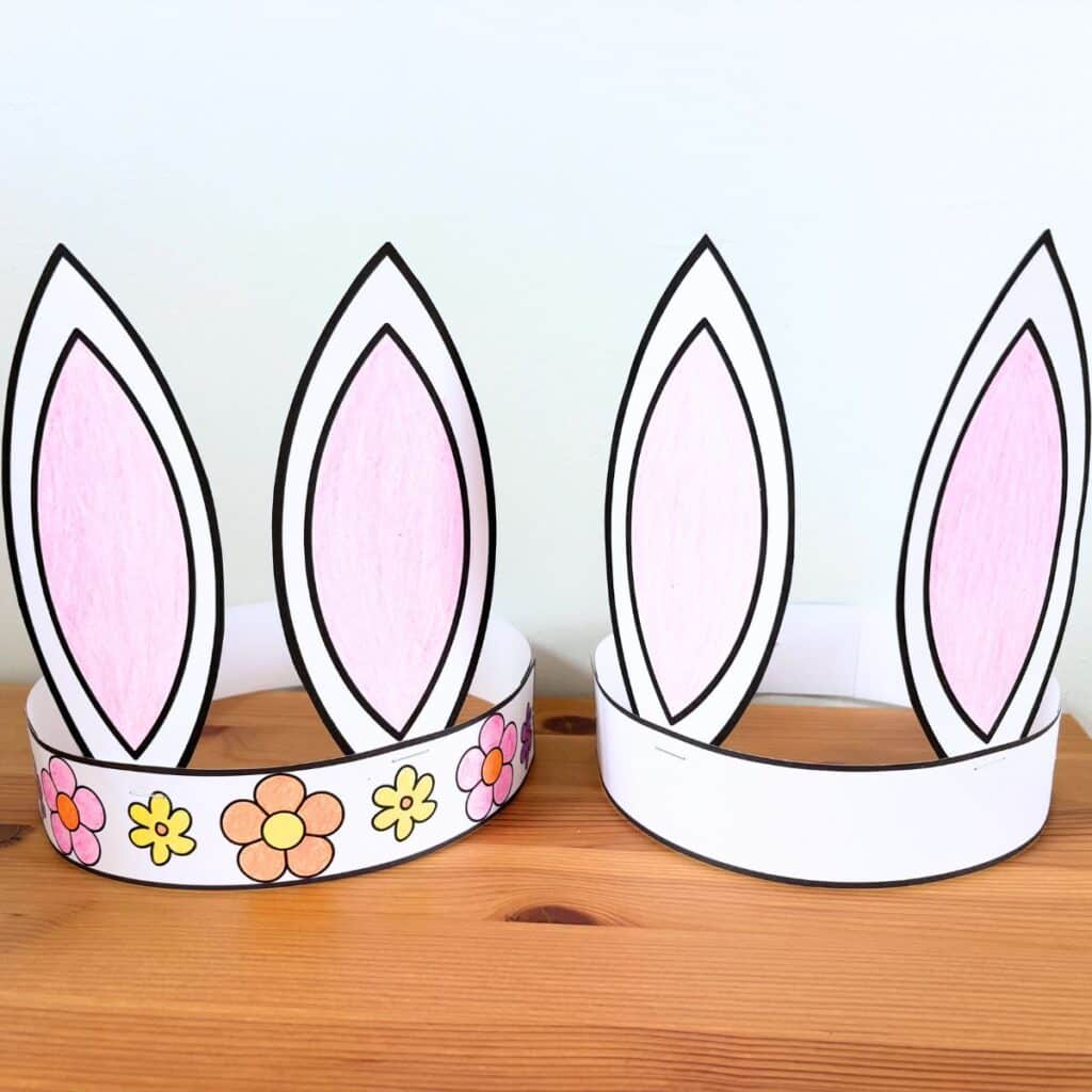 free printable easter bunny hat template