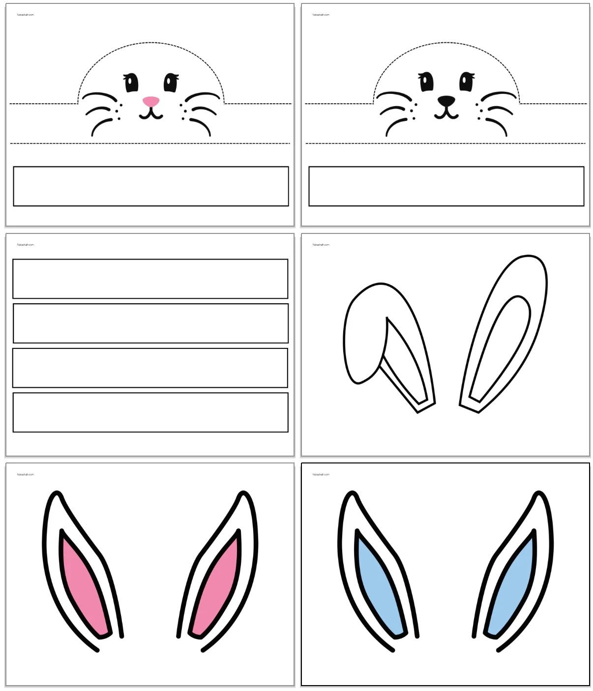 easter bunny ears headband printable