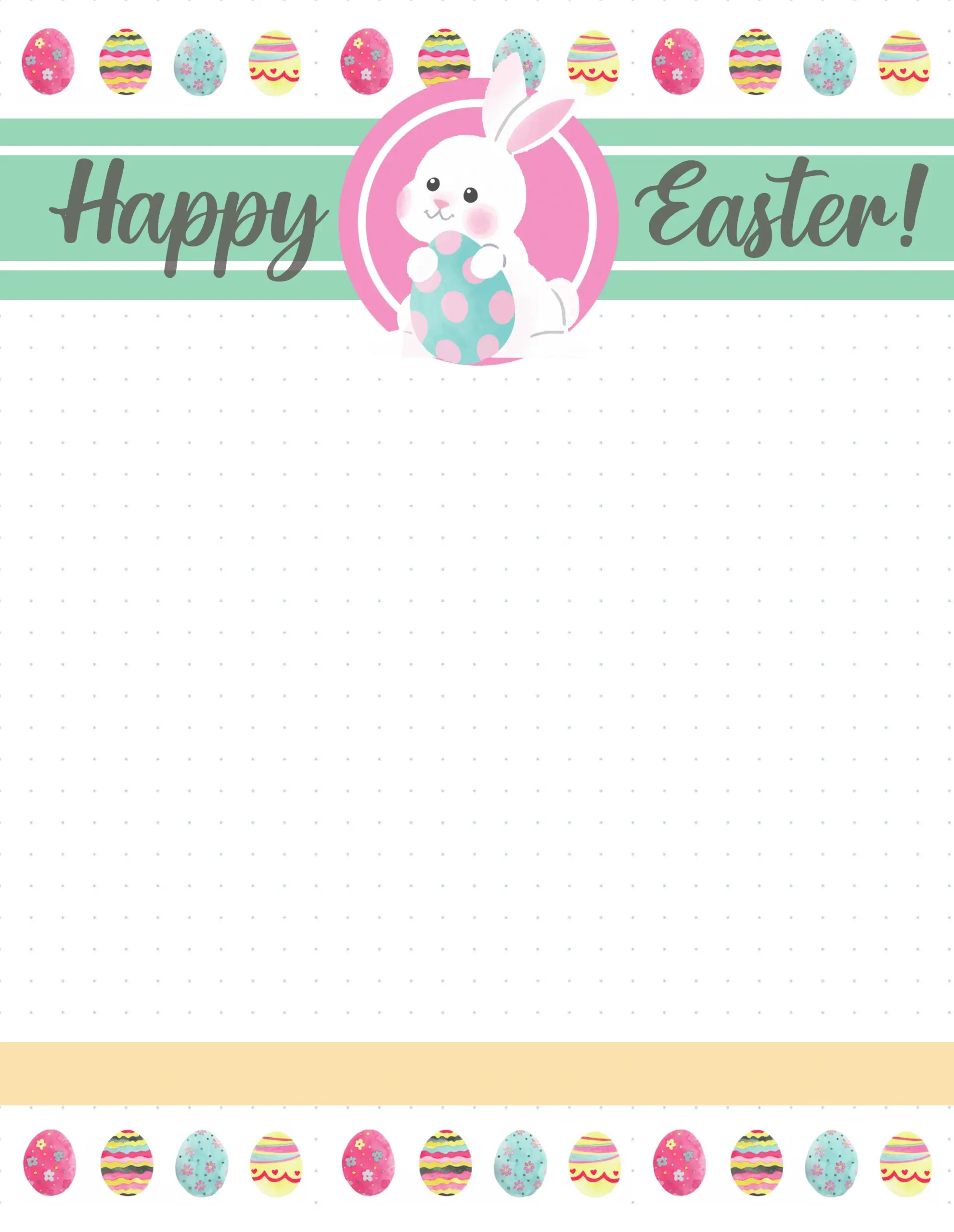 Free Printable Easter Bunny Letters