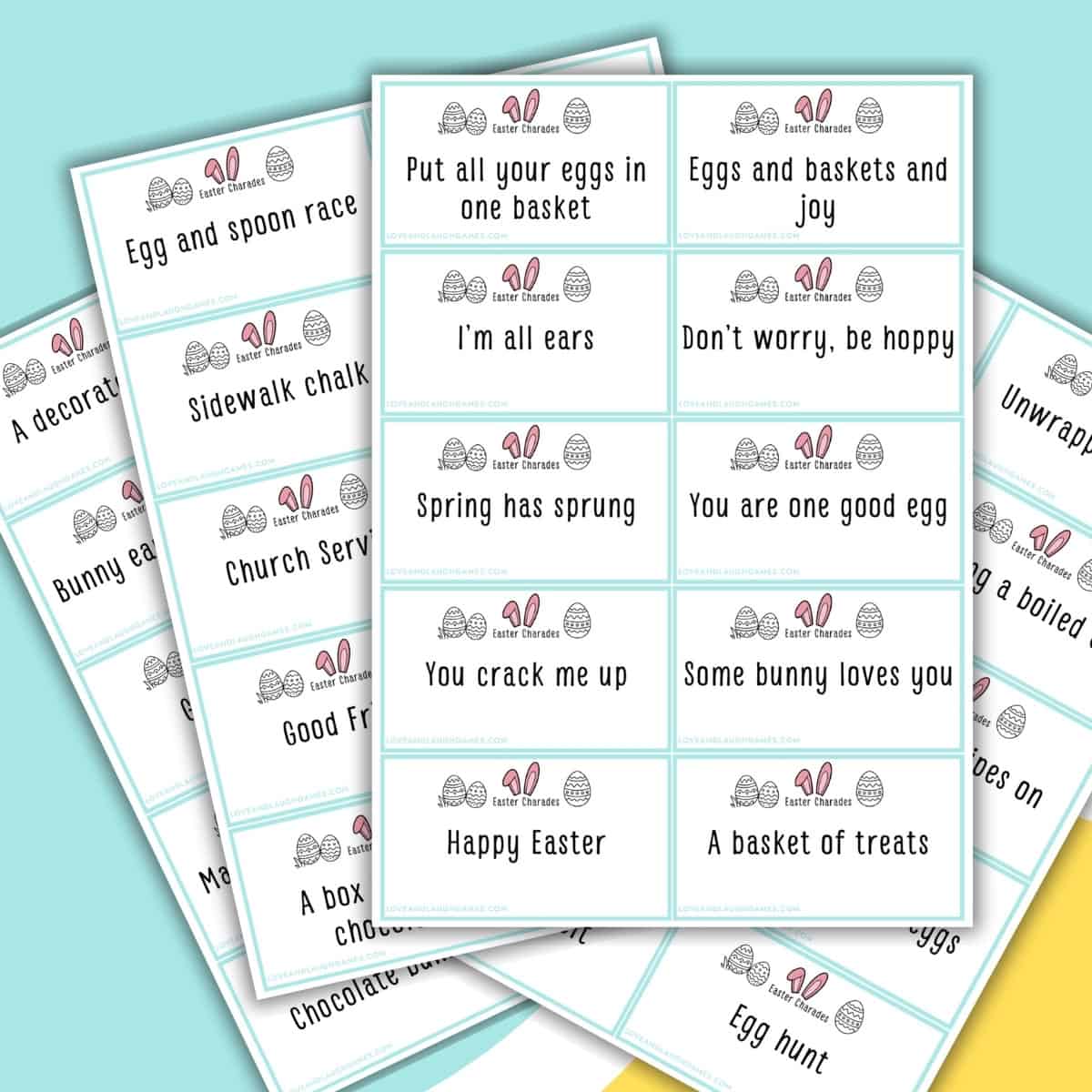 Free Printable Easter Charades Cards