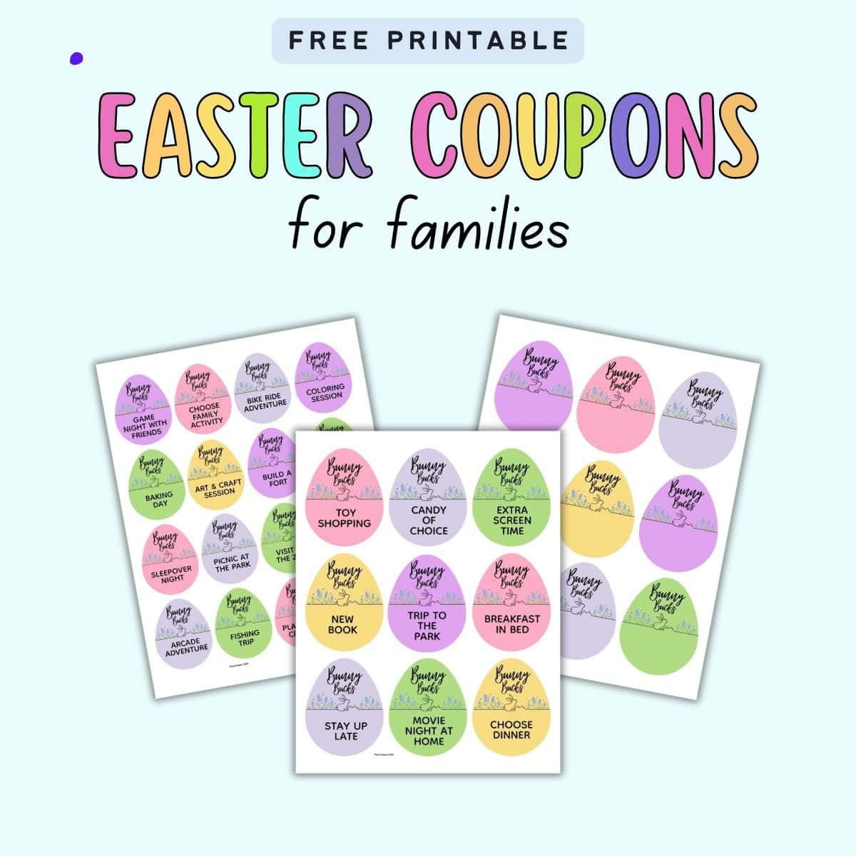 Free Printable Easter Egg Coupons