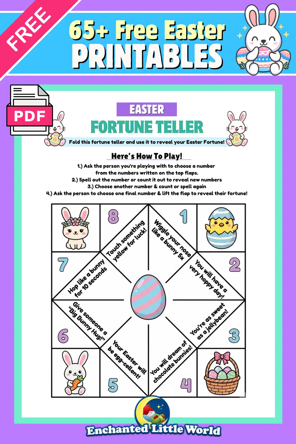 Free Printable Easter Fortune Teller