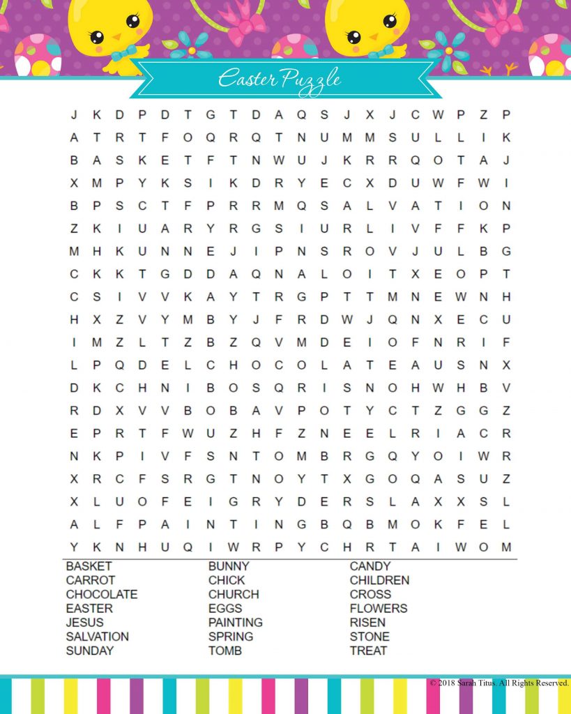 easter printable games and puzzles for adults