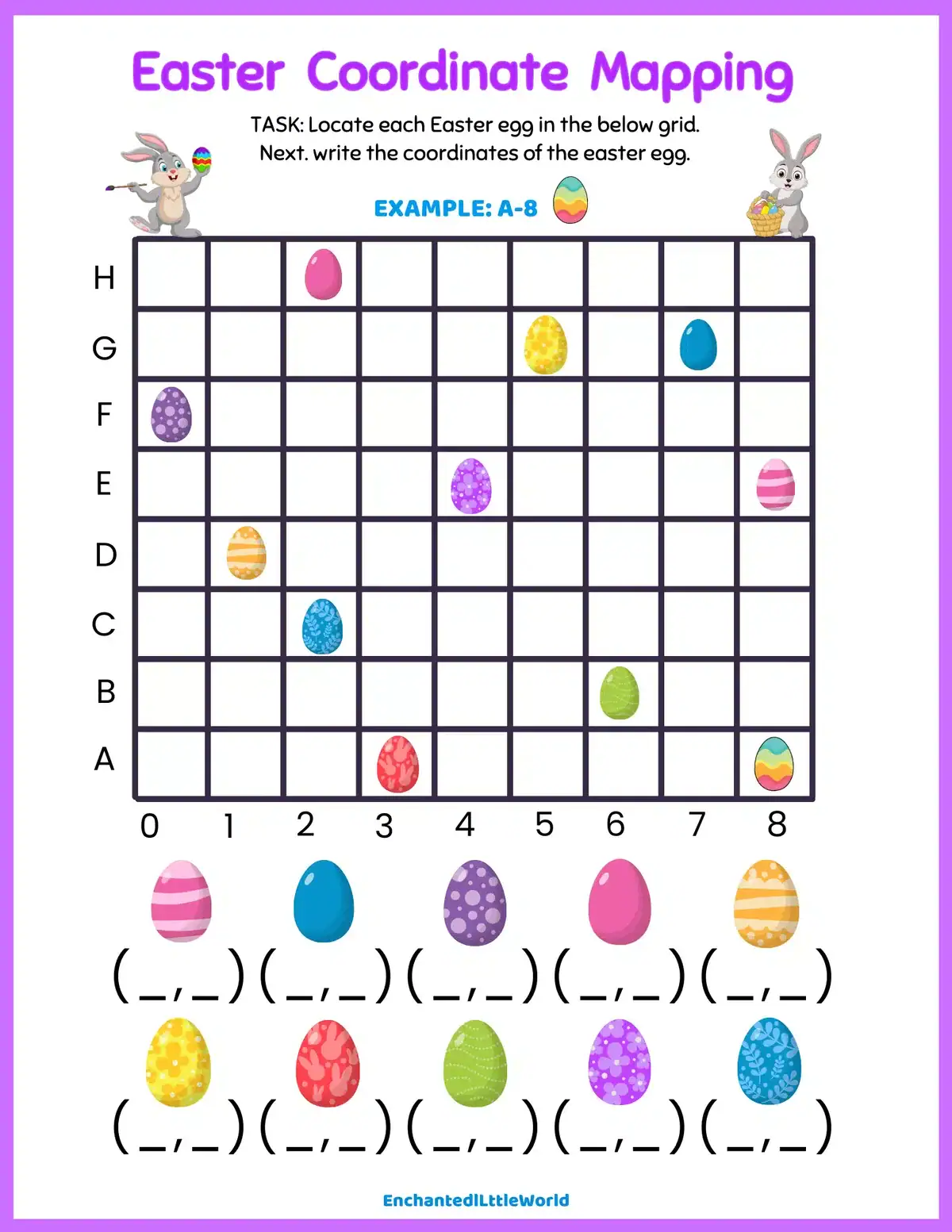 Free Printable Easter Grid Mapping For Kids