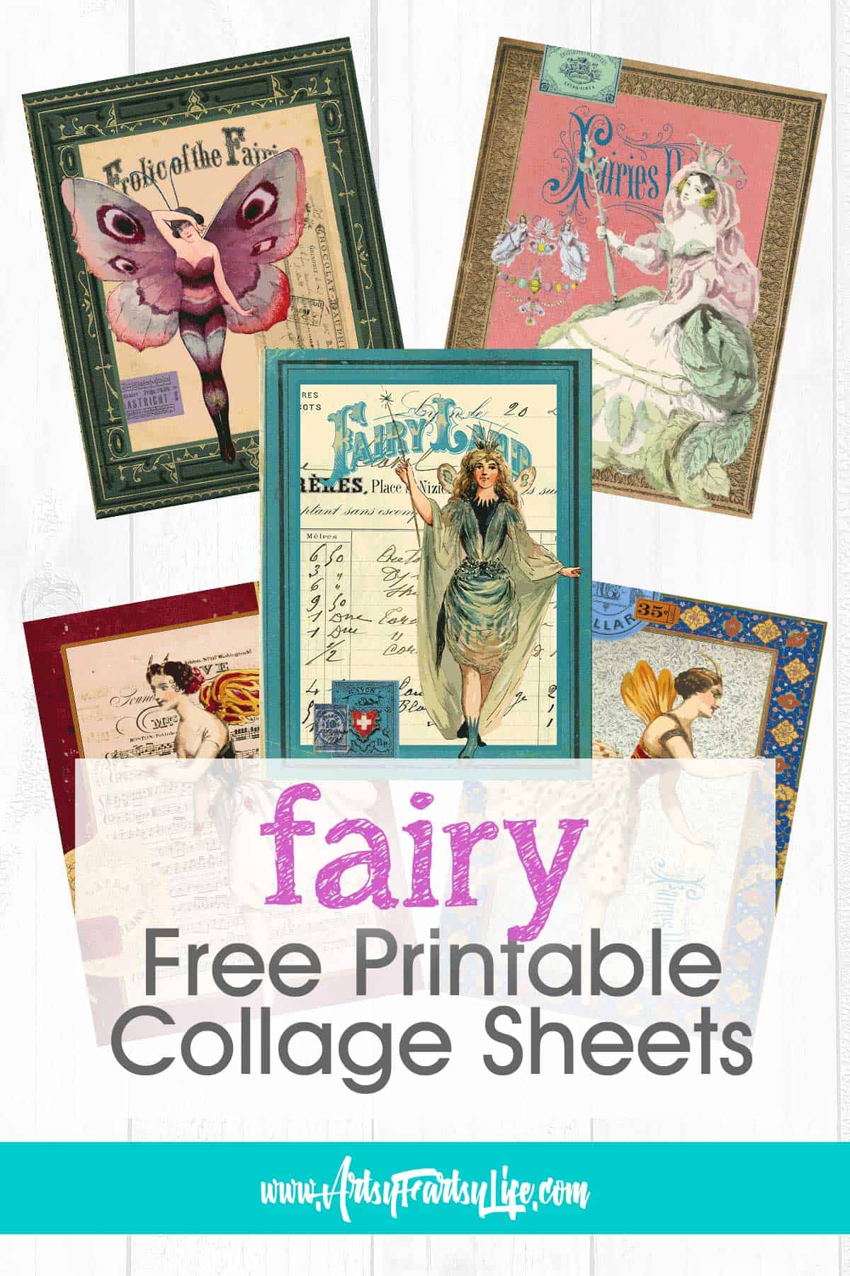 Free Printable Fairy Journal Pages For Junk Journals Or Mixed Media