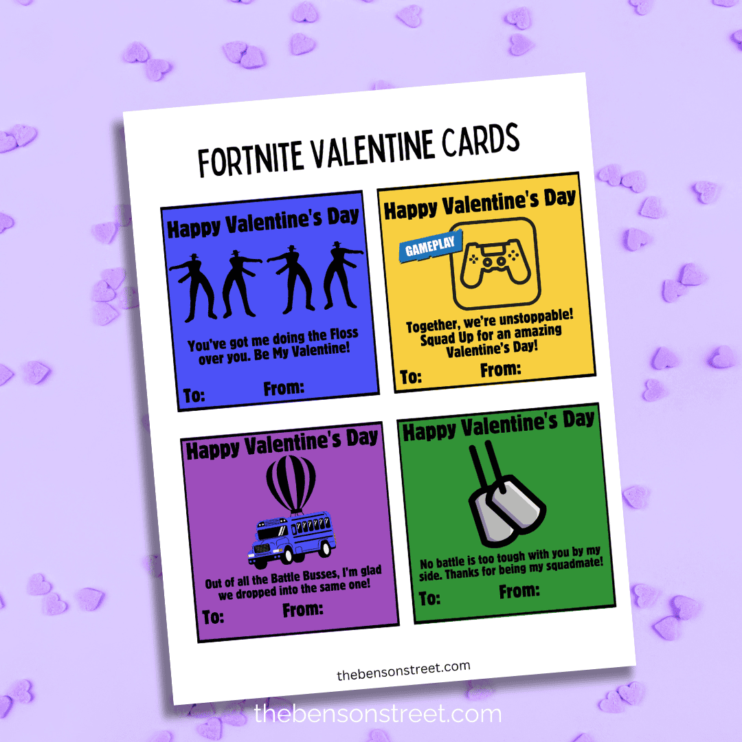 Free Printable Fortnite Valentines Day Cards