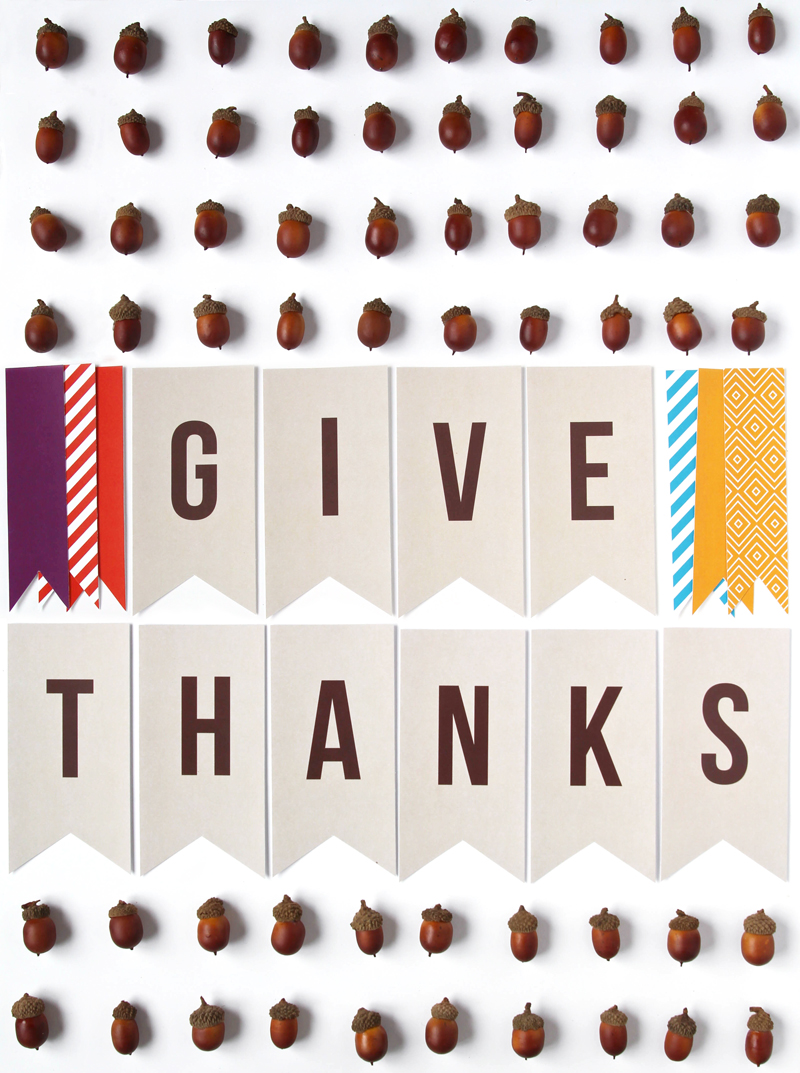 Free Printable Give Thanks Banner