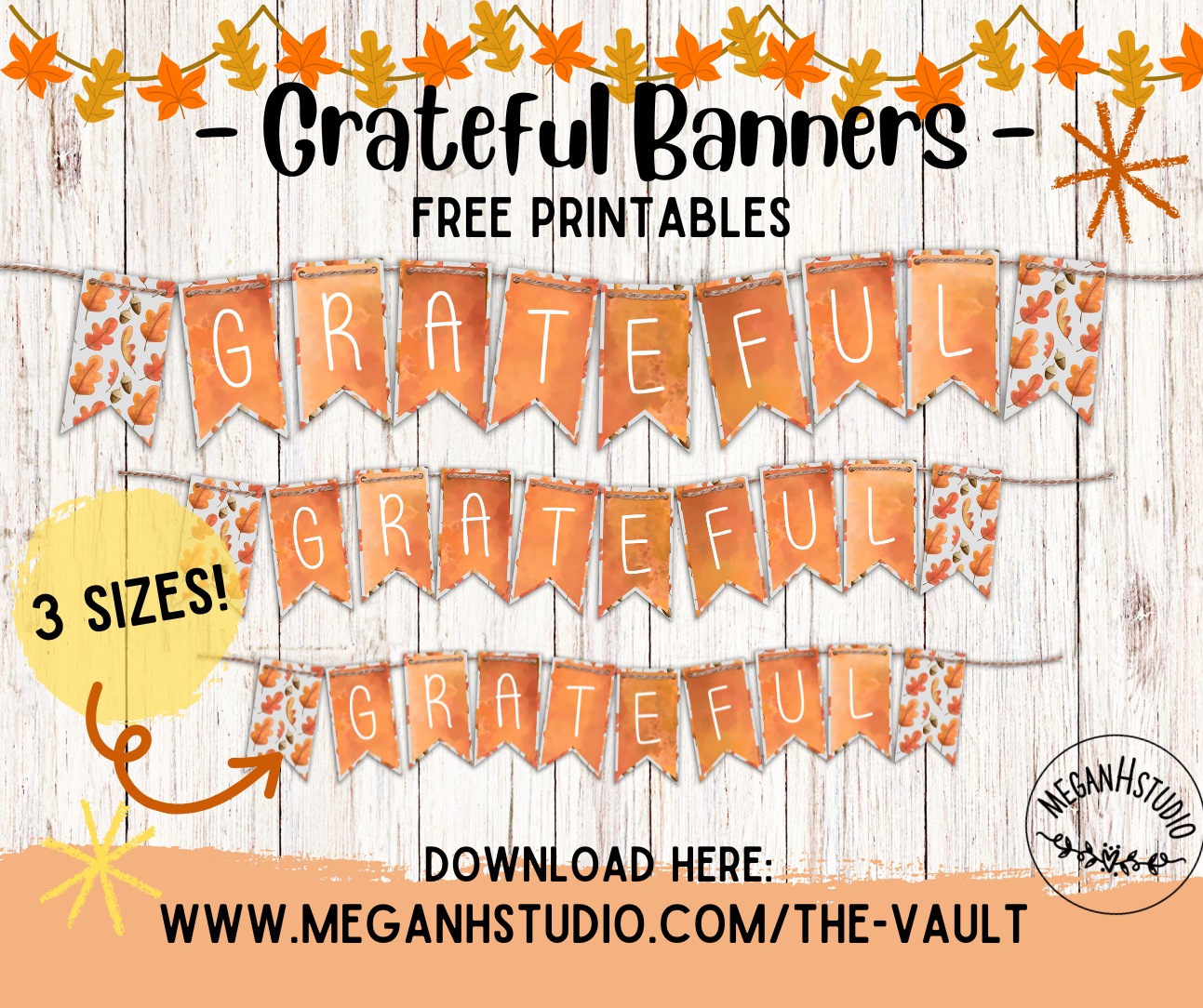 Free Printable Grateful Banners