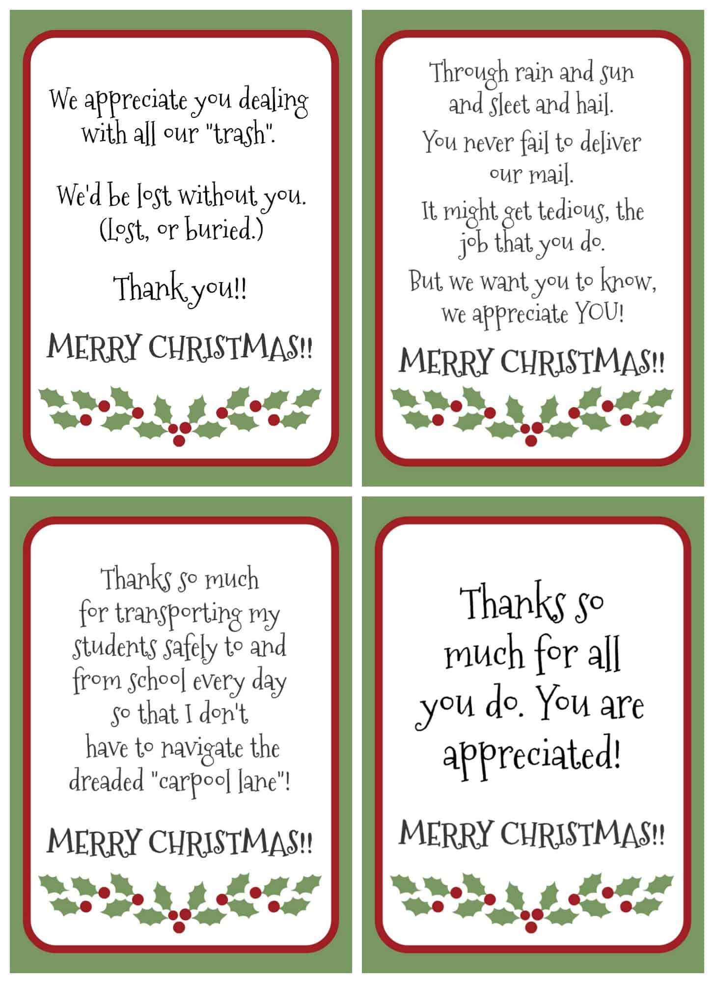 Free Printable Gratitude Christmas Gift Tags