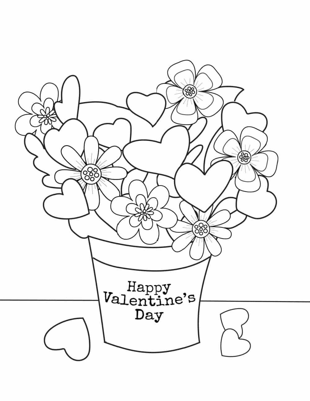 printable valentine day coloring pages