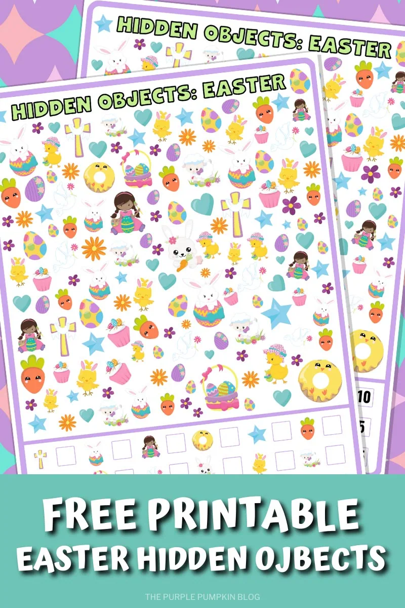 Free Printable Hidden Objects Easter Game I Spy Easter