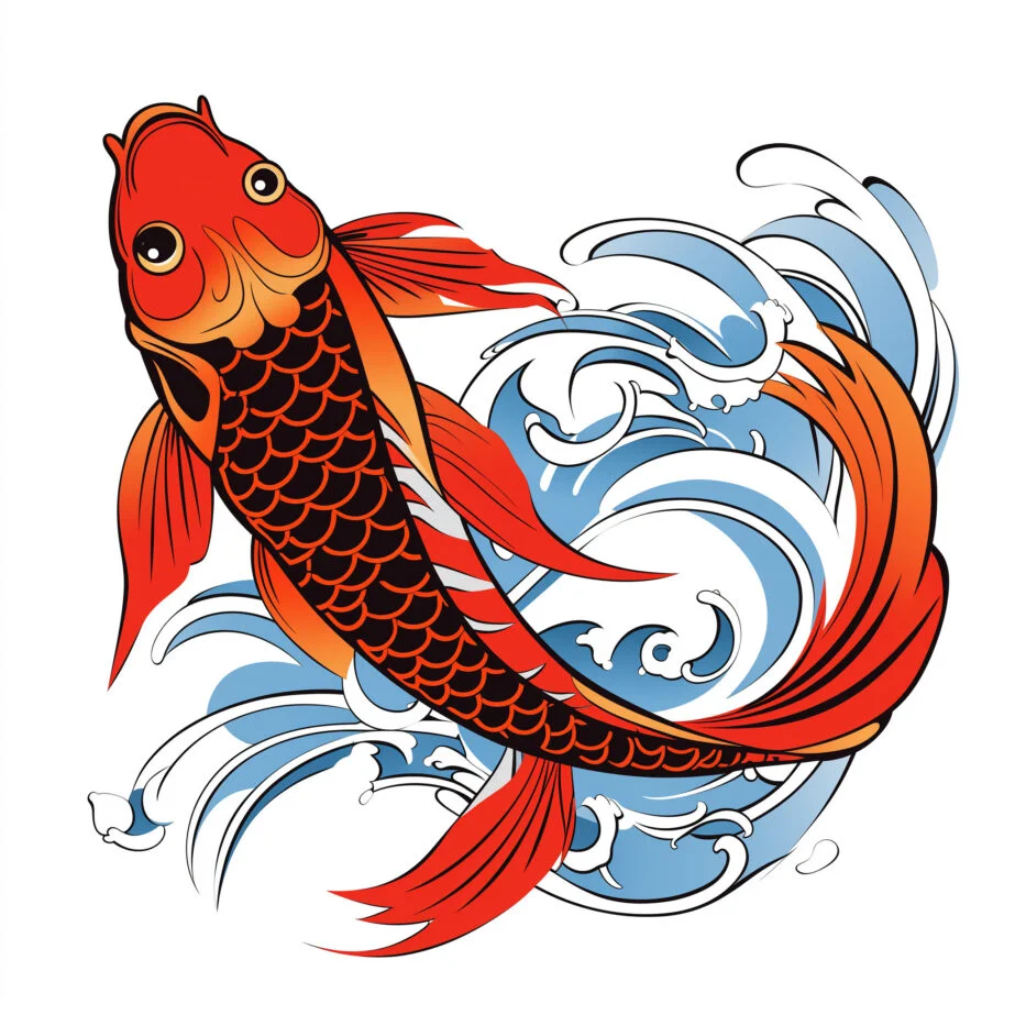 Free Printable Koi Fish Coloring Pages