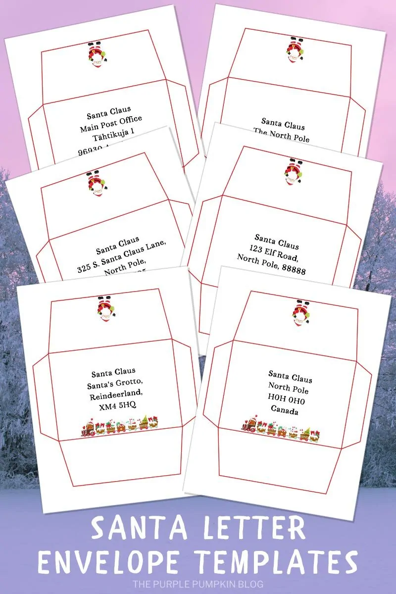 Free Printable Letter To Santa Envelope Templates