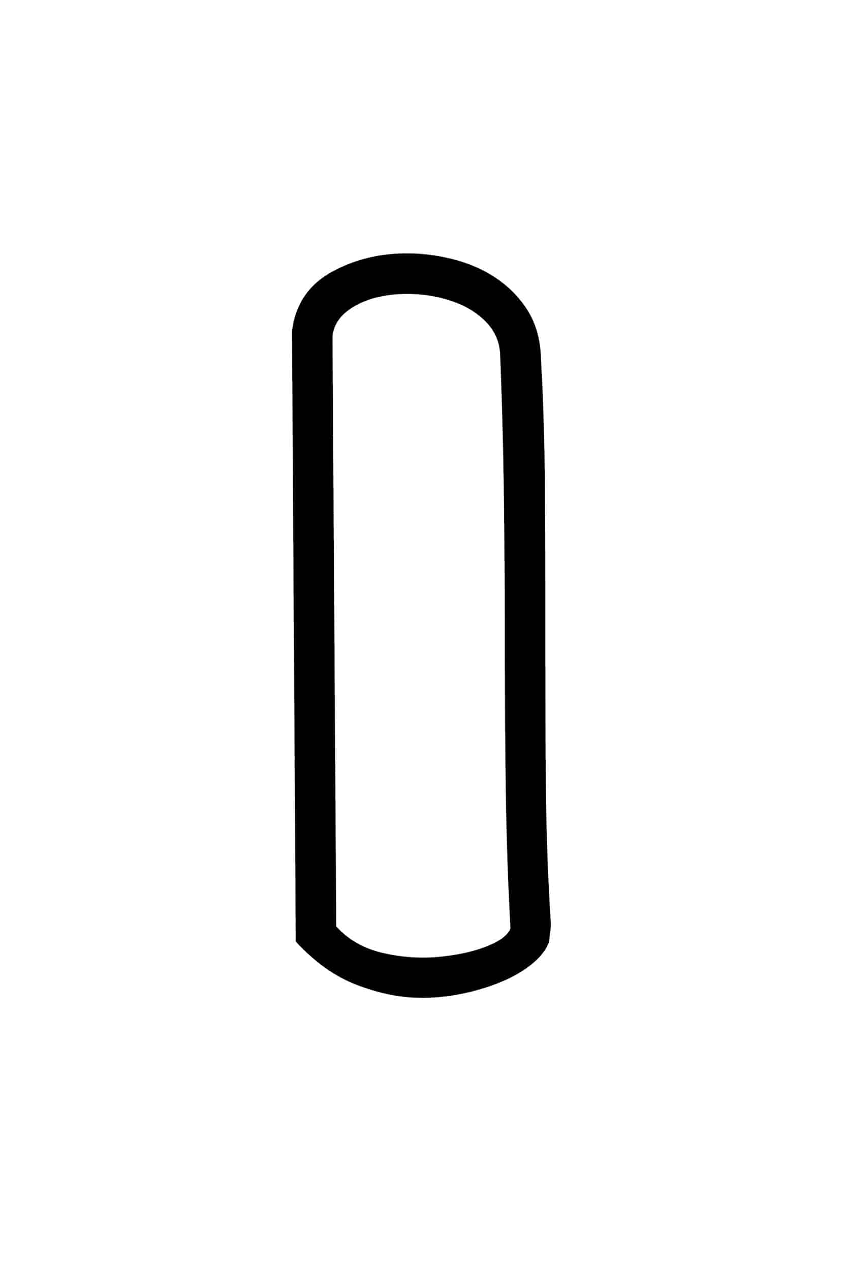 Free Printable Lowercase L Bubble Letter Stencil 2