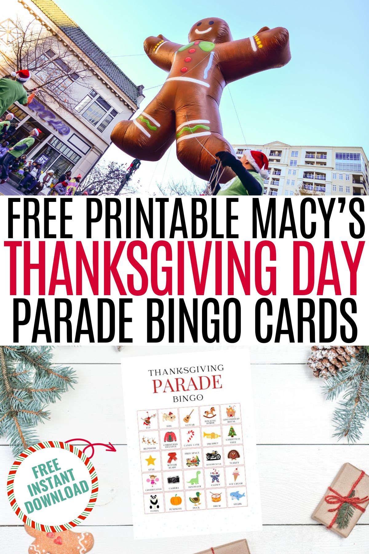 Free Printable Macys Thanksgiving Day Parade Bingo