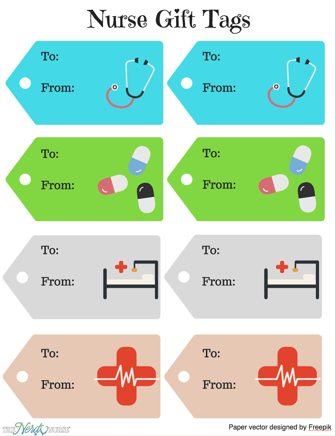 Free Printable Nurse Gift Tags