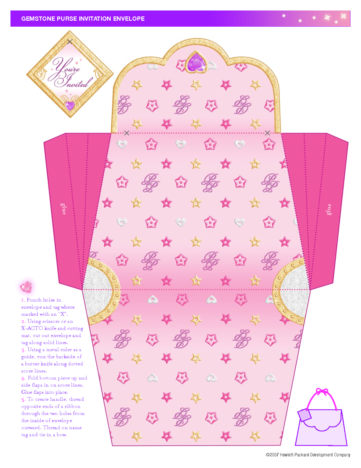 Free Printable Paper Purse