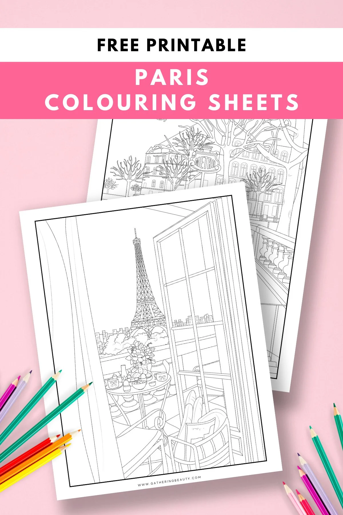 Free Printable Paris Colouring Pages
