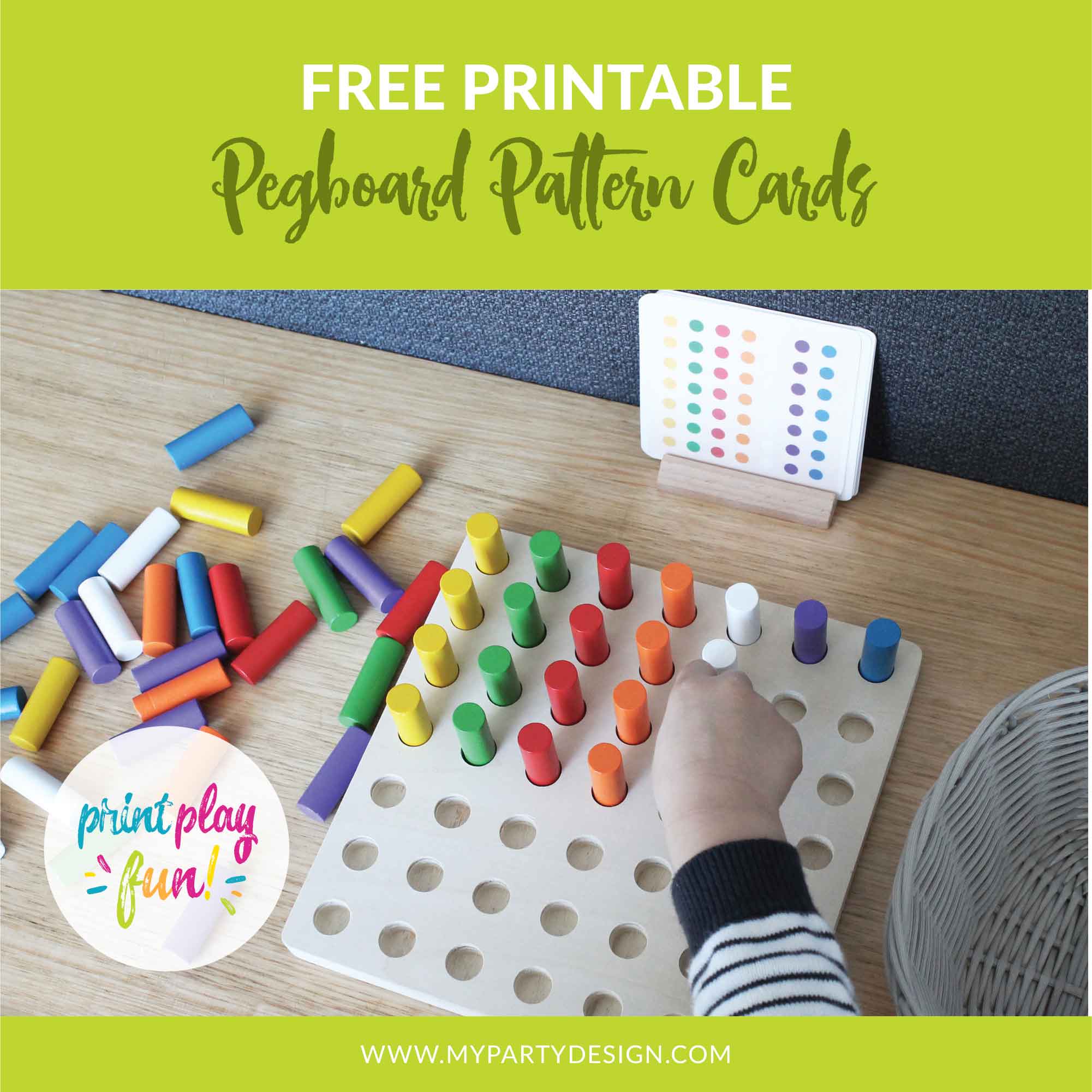 Free Printable Pegboard Pattern Cards