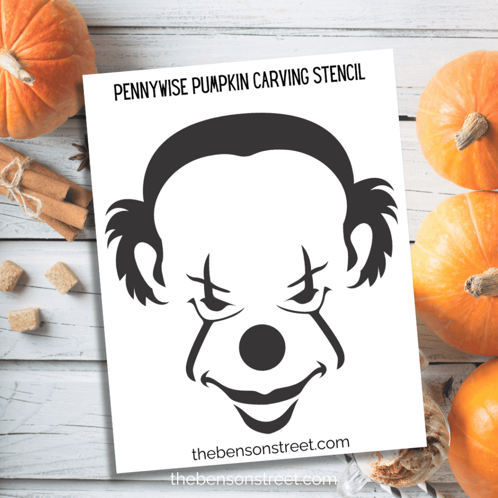 Free Printable Pennywise Pumpkin Stencil