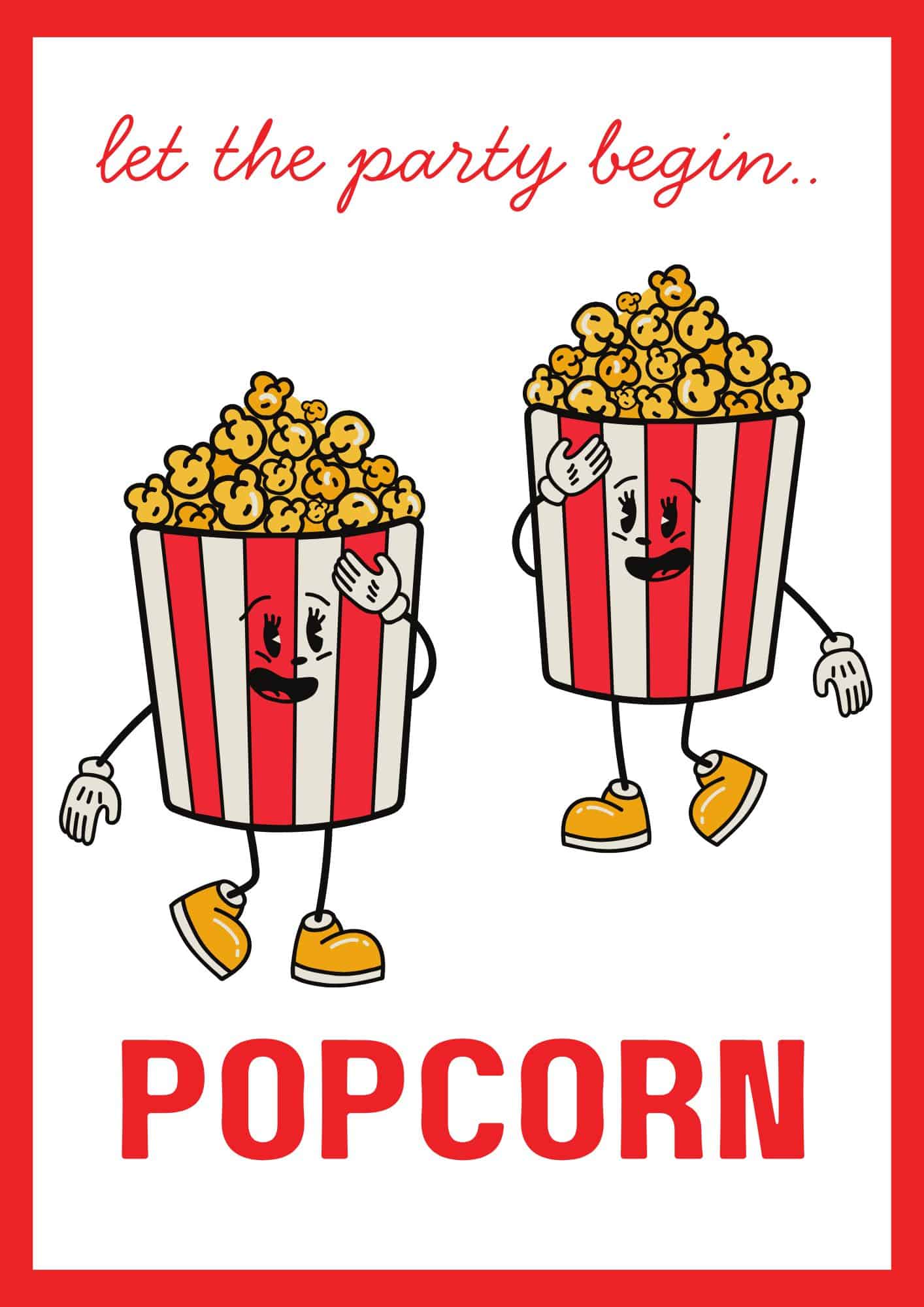 Free Printable Popcorn Sign 11 Designs