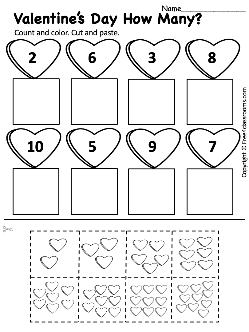 Free Printable Preschool Worksheet Valentines Day Cut And Paste Free Printable Preschool Worksheet Valentines Day Cut And Paste