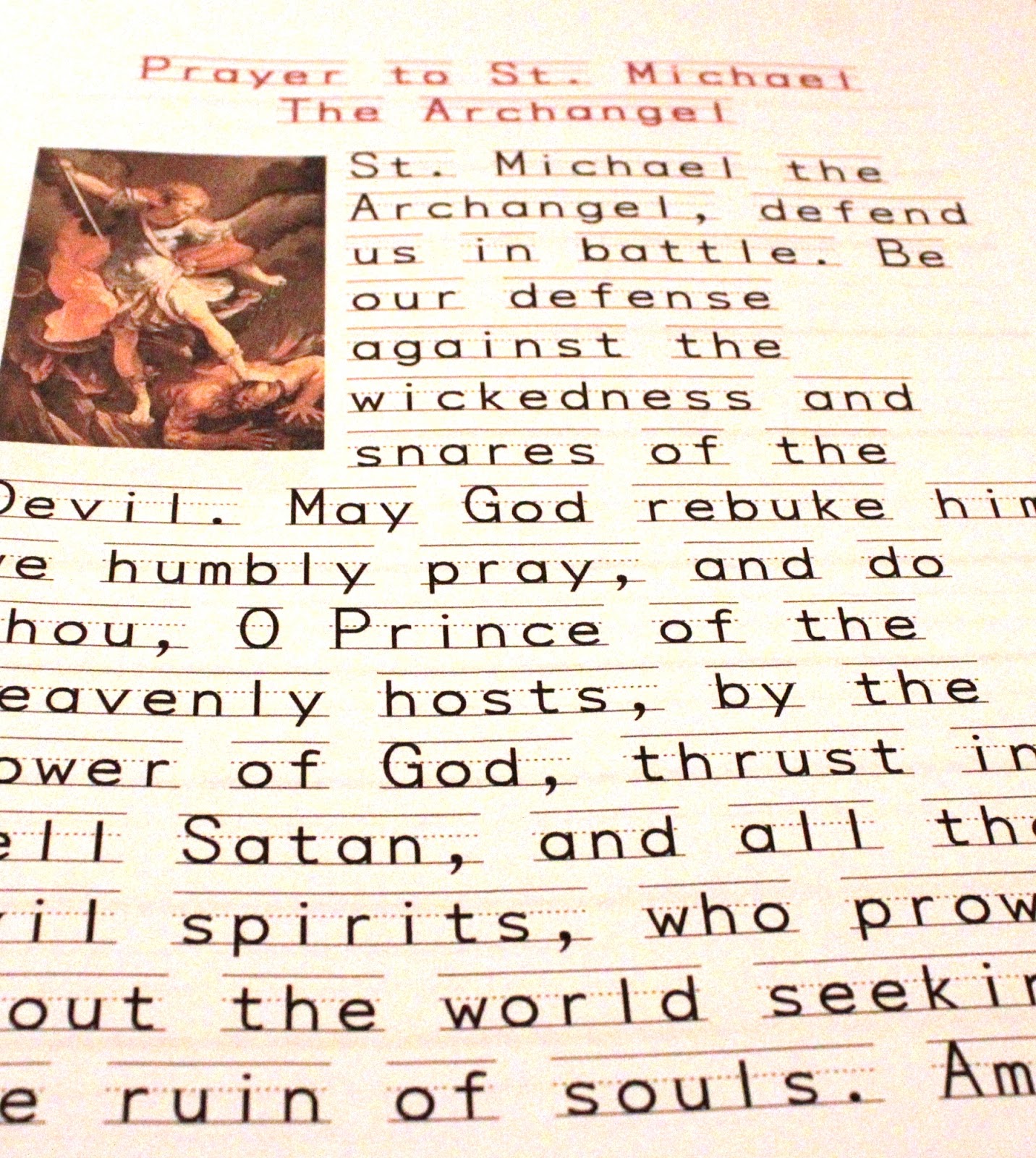 printable free printable st michael prayer printable free printable st michael prayer
