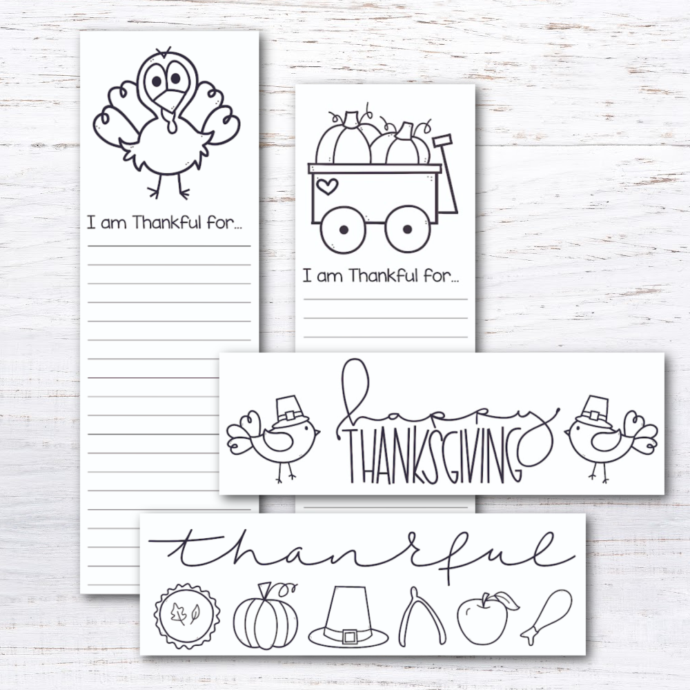 thanksgiving bookmarks free printables