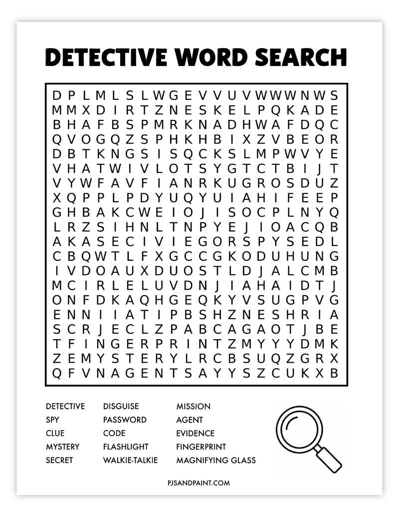 Free Printable Top Secret Detective Games Activities For Kids