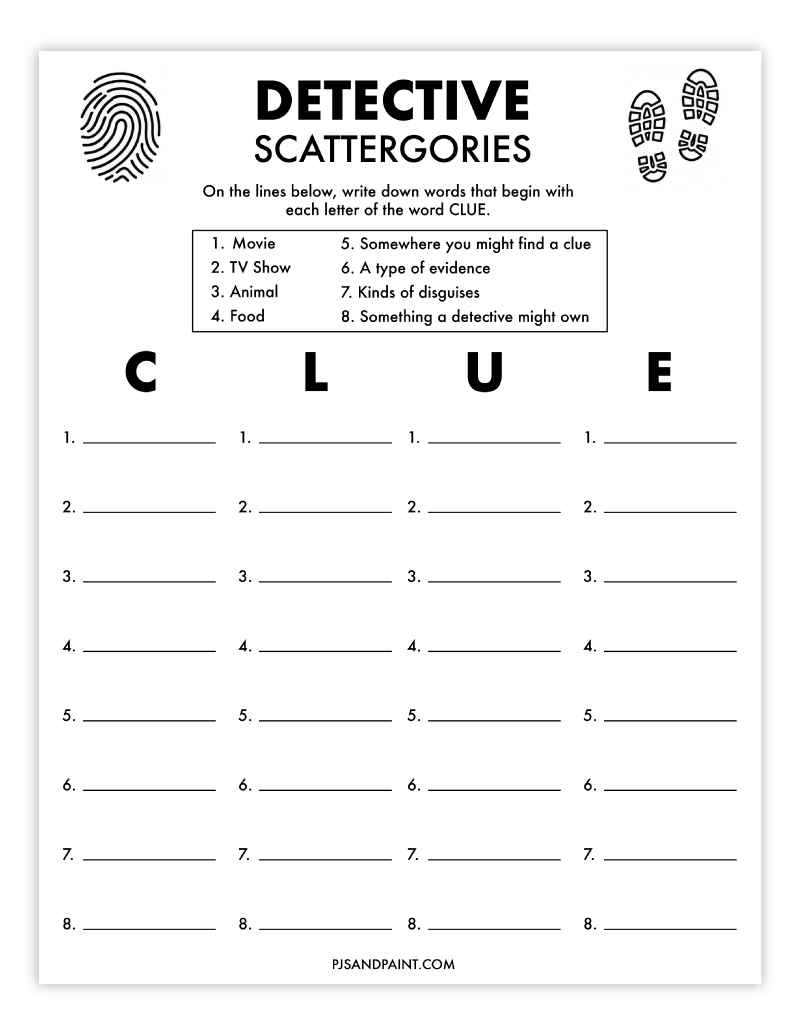 Free Printable Top Secret Detective Games Activities For Kids