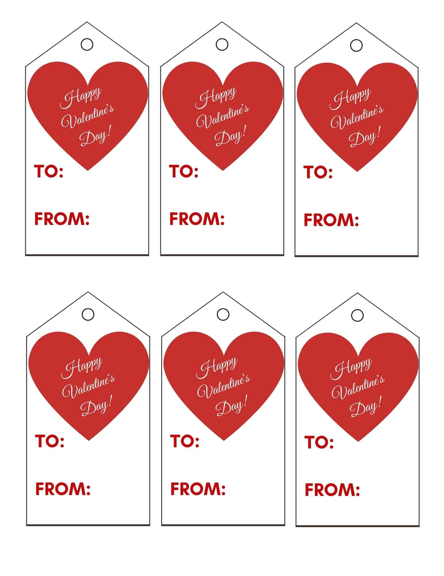 Free Printable Valentine Tags