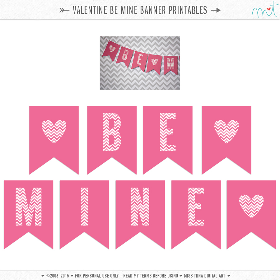 printable valentine banner