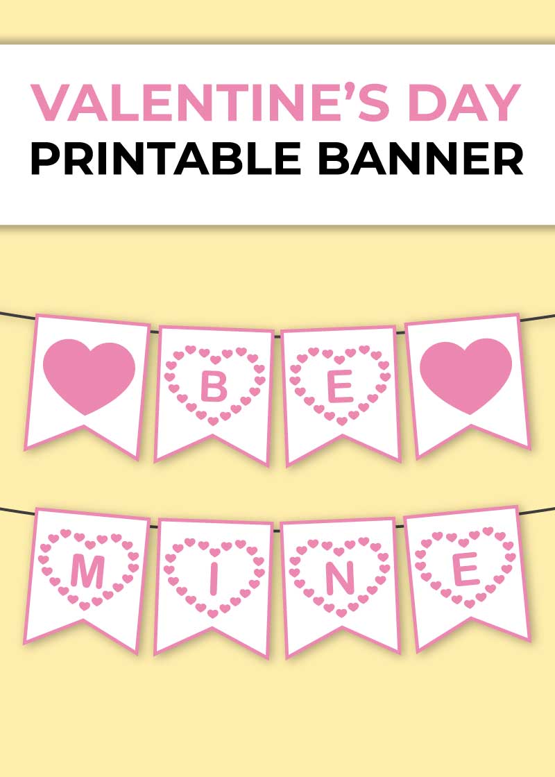 Free Printable Valentines Day Banner