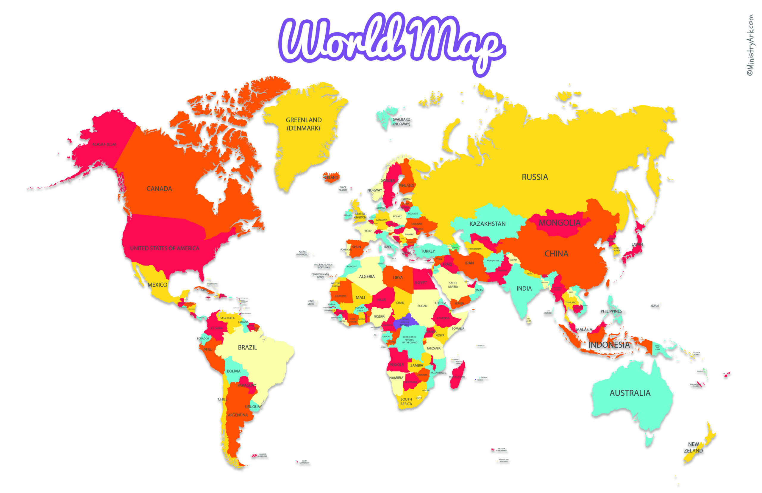 Free Printable World Maps