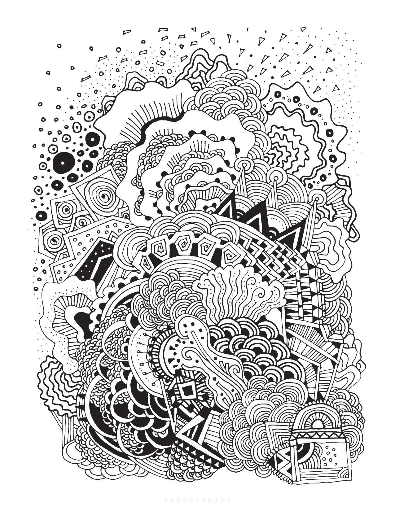 Free Printable Zendoodle Coloring Pages