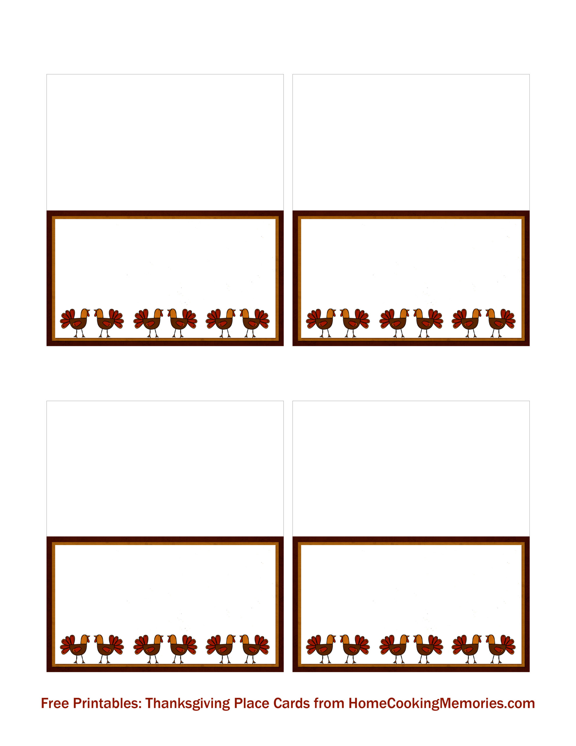 Free Printables Thanksgiving Place Cards