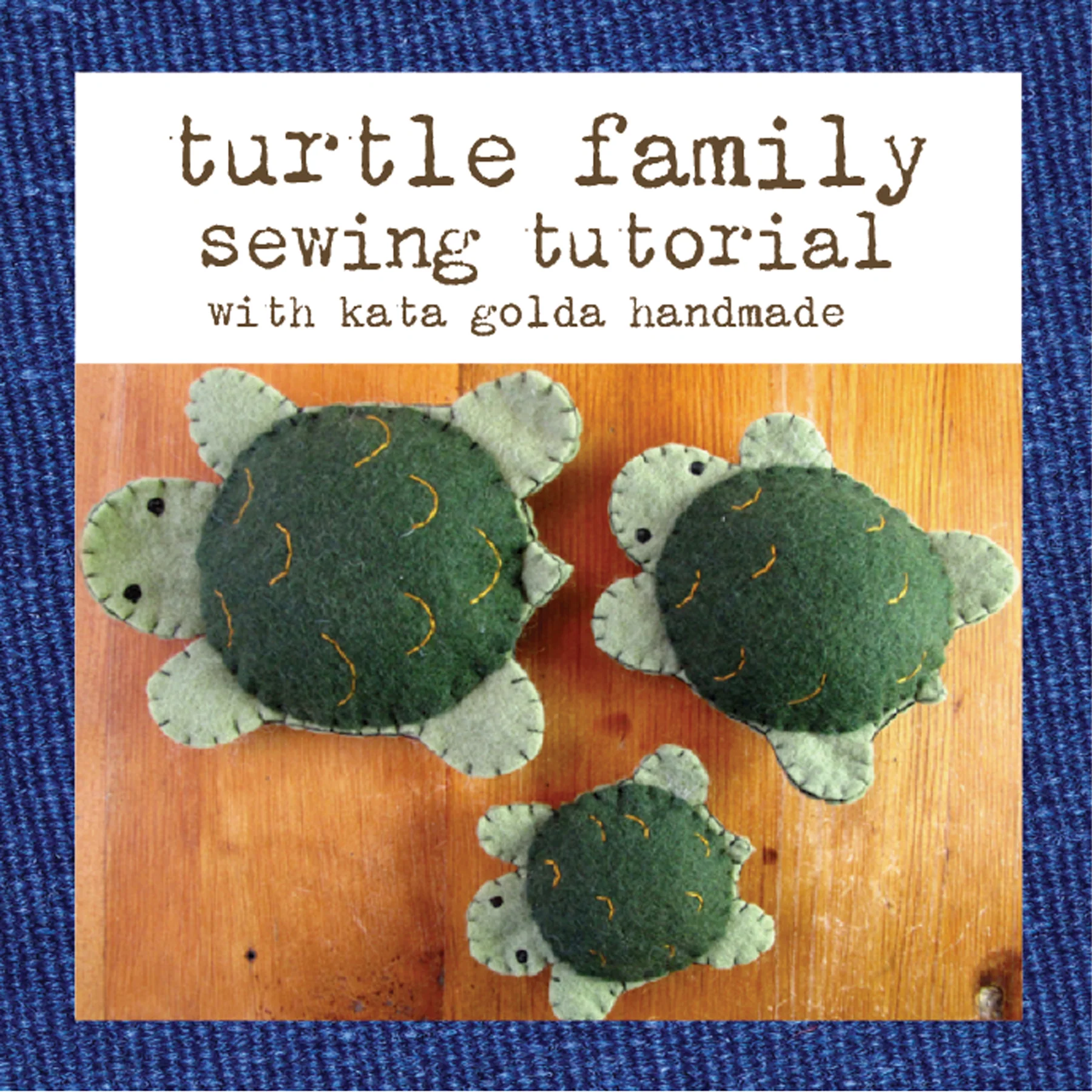 Free Sewing Tutorial Turtle Family