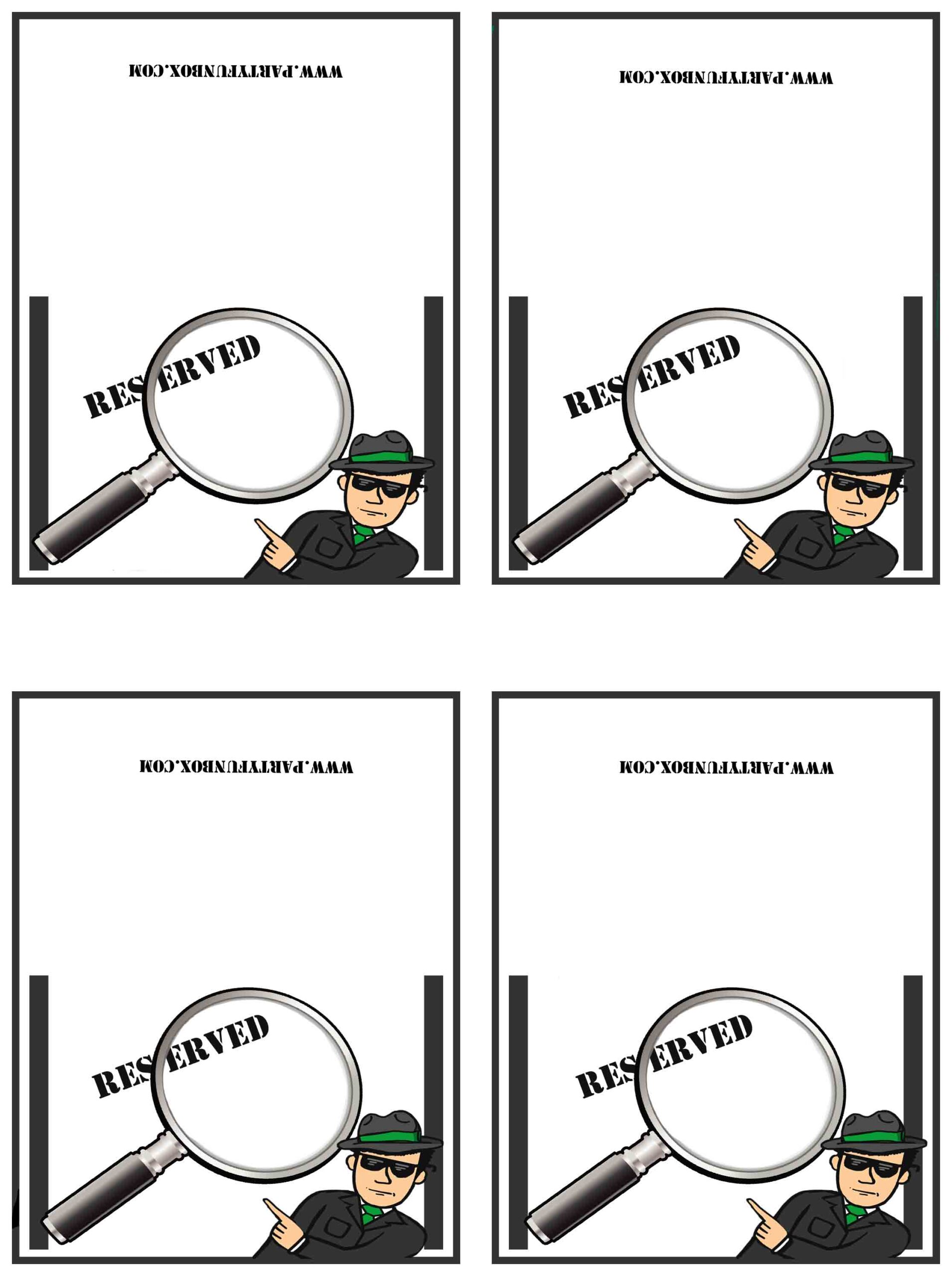 Free Spy Party Printables