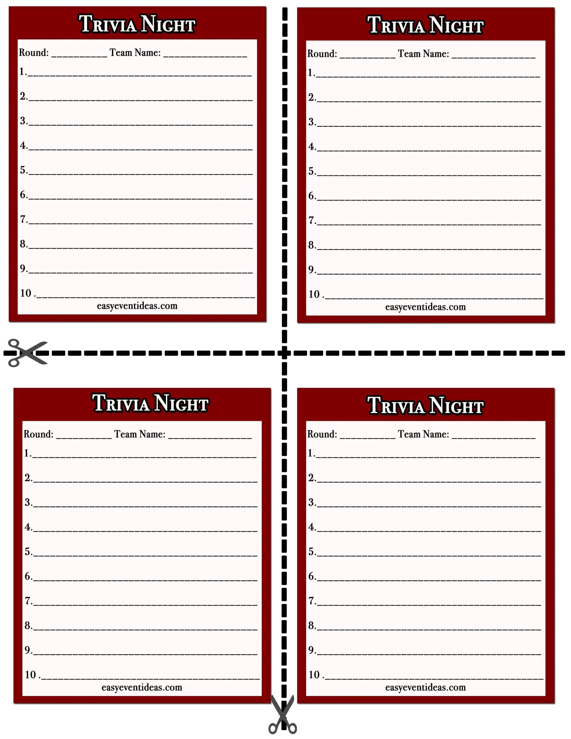 Free Trivia Game For Your Trivia Night Event