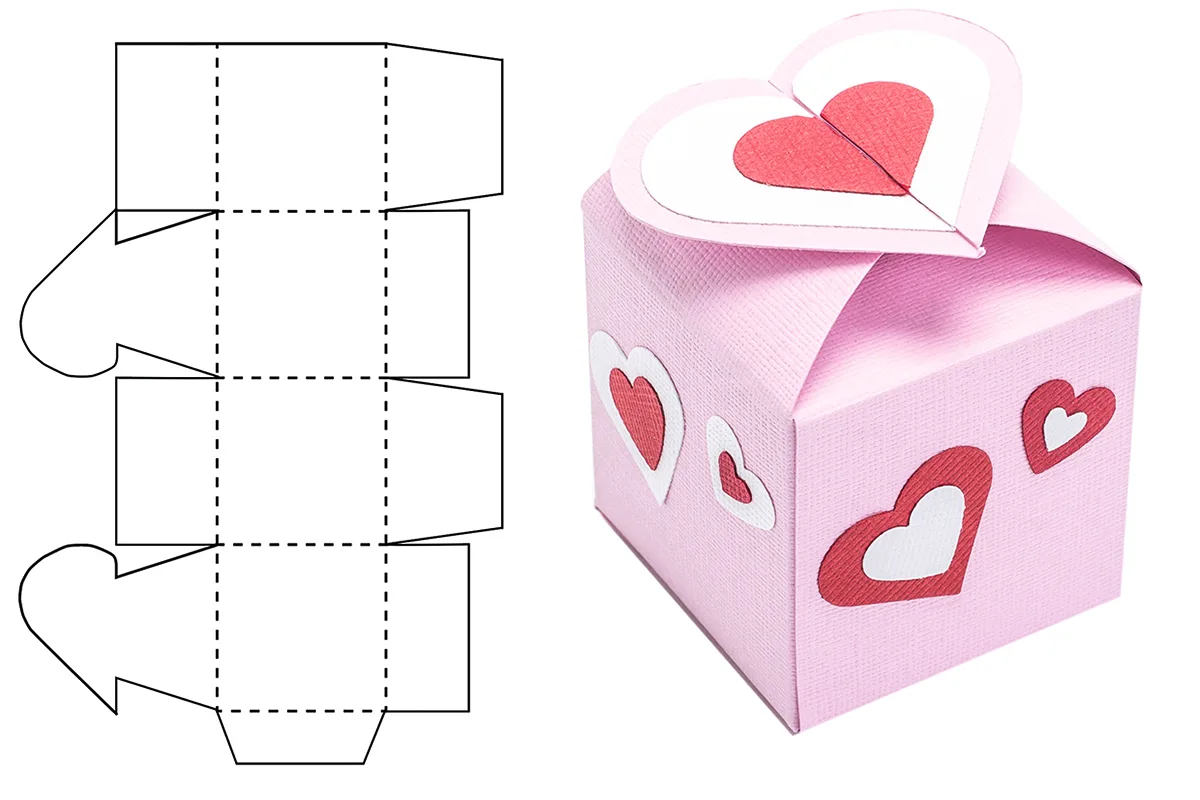 Free Valentines Day Gift Box Template