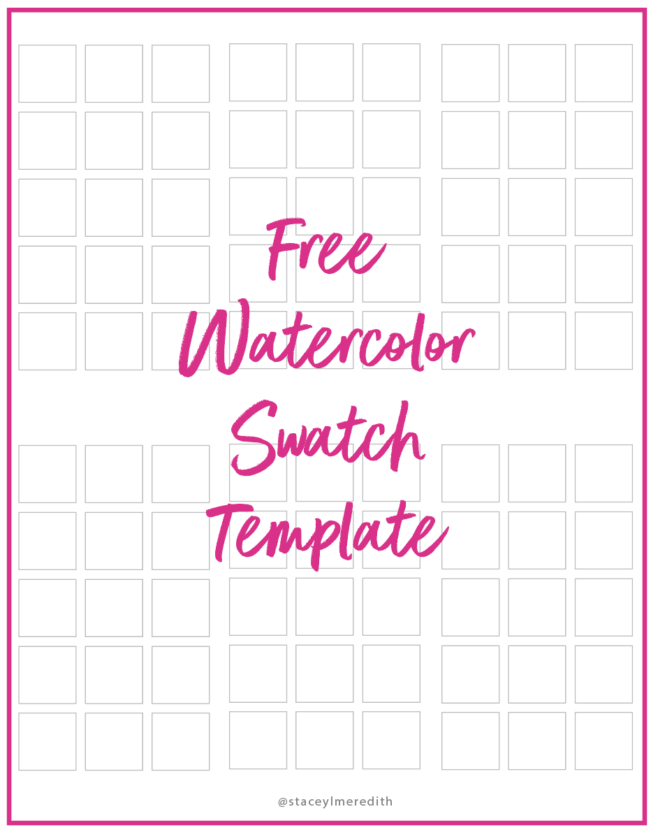 Free Watercolor Swatch Template