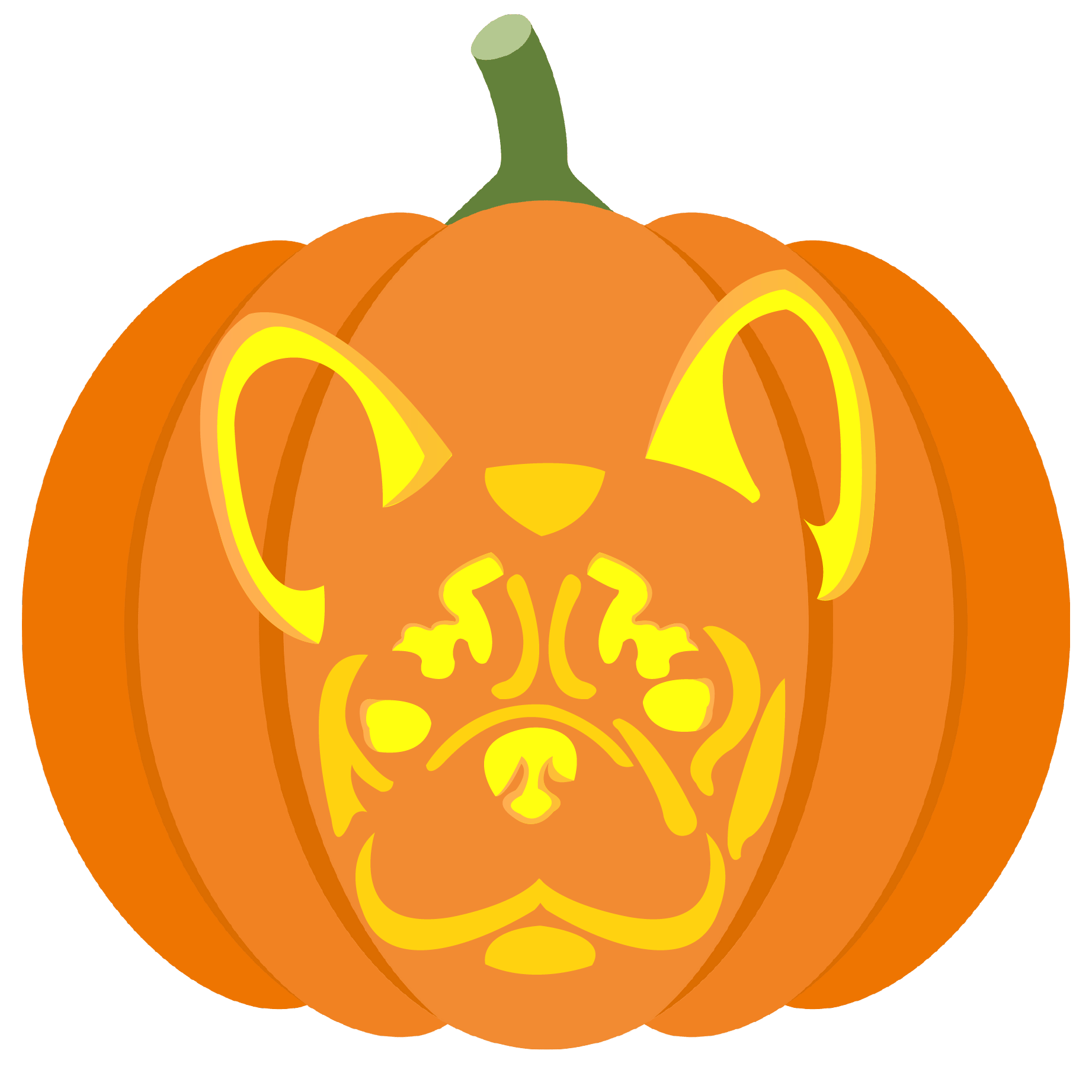 French Bulldog Head Pumpkin Stencil French Bulldog Head Pumpkin Stencil