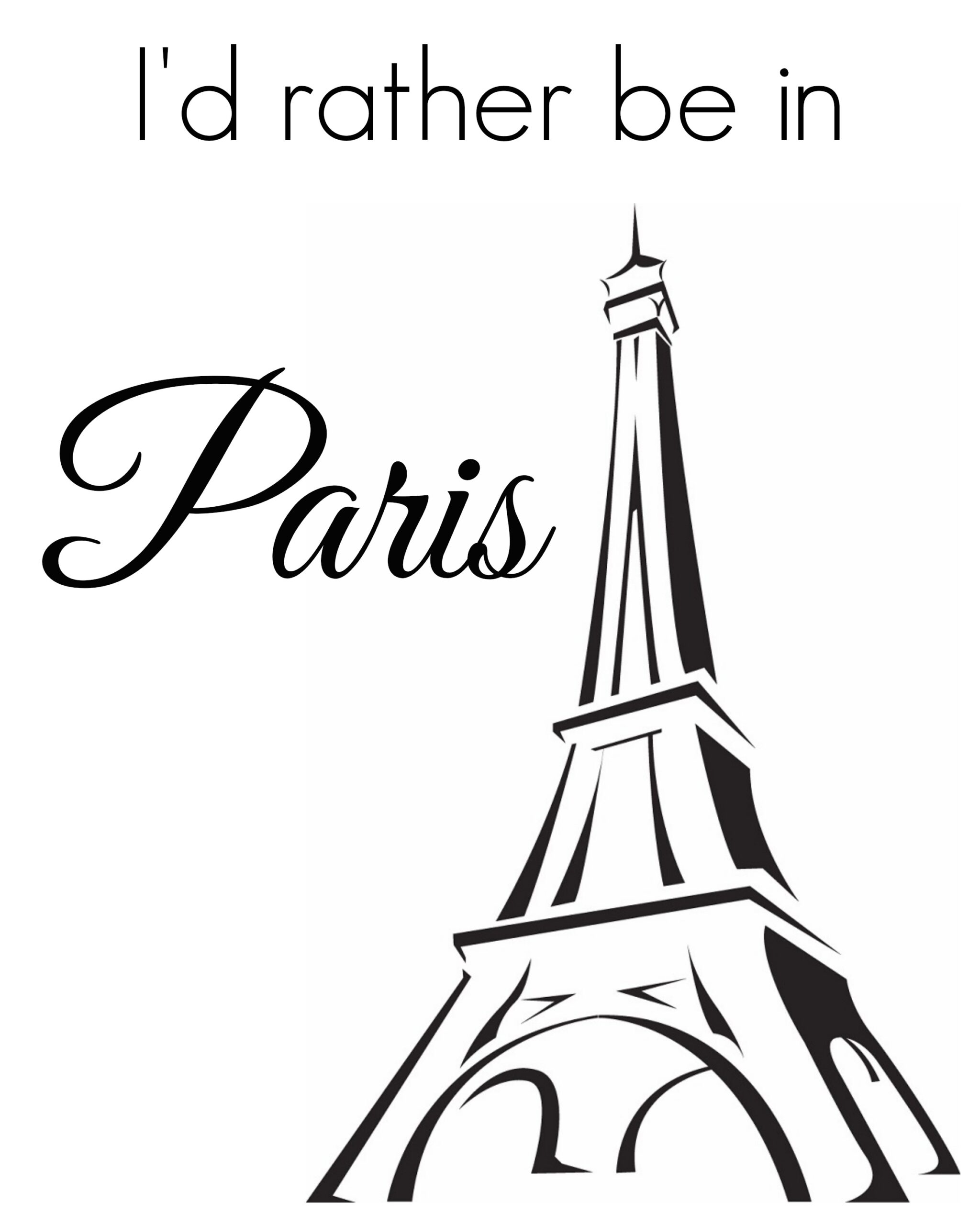 paris themed free printables