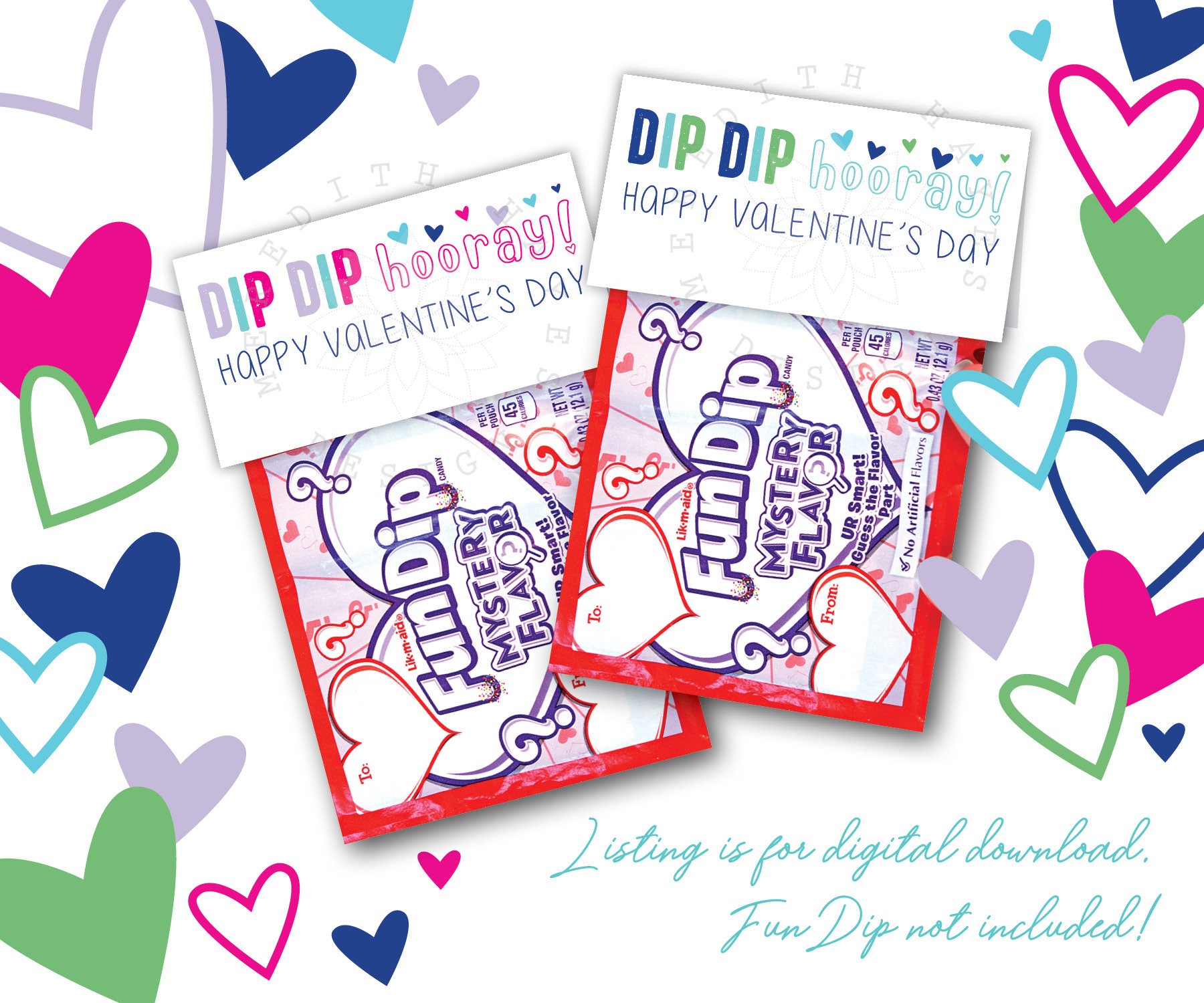 Fun Dip Valentine Printable Instant