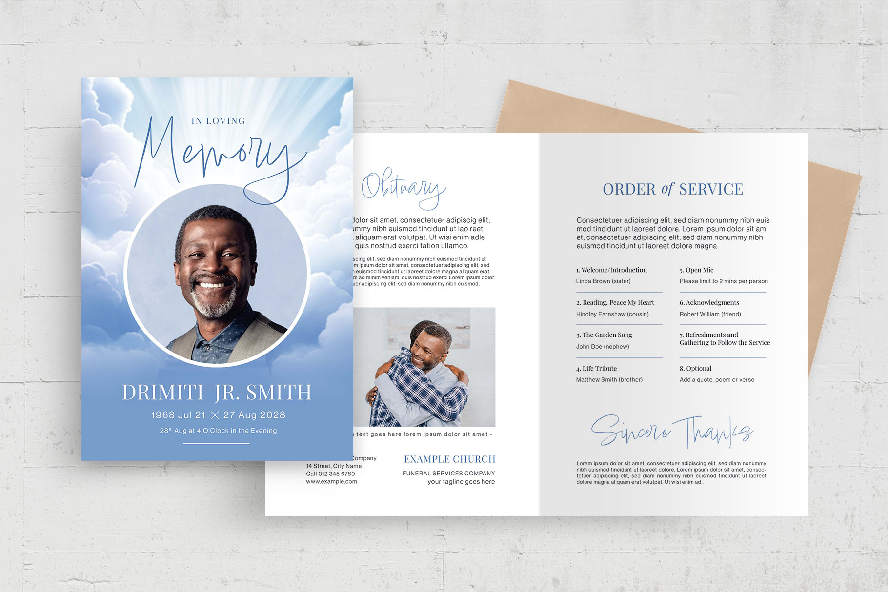 Funeral Program Template 6