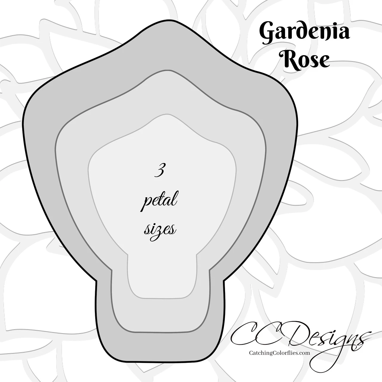 Gardenia Rose Giant Flower Template