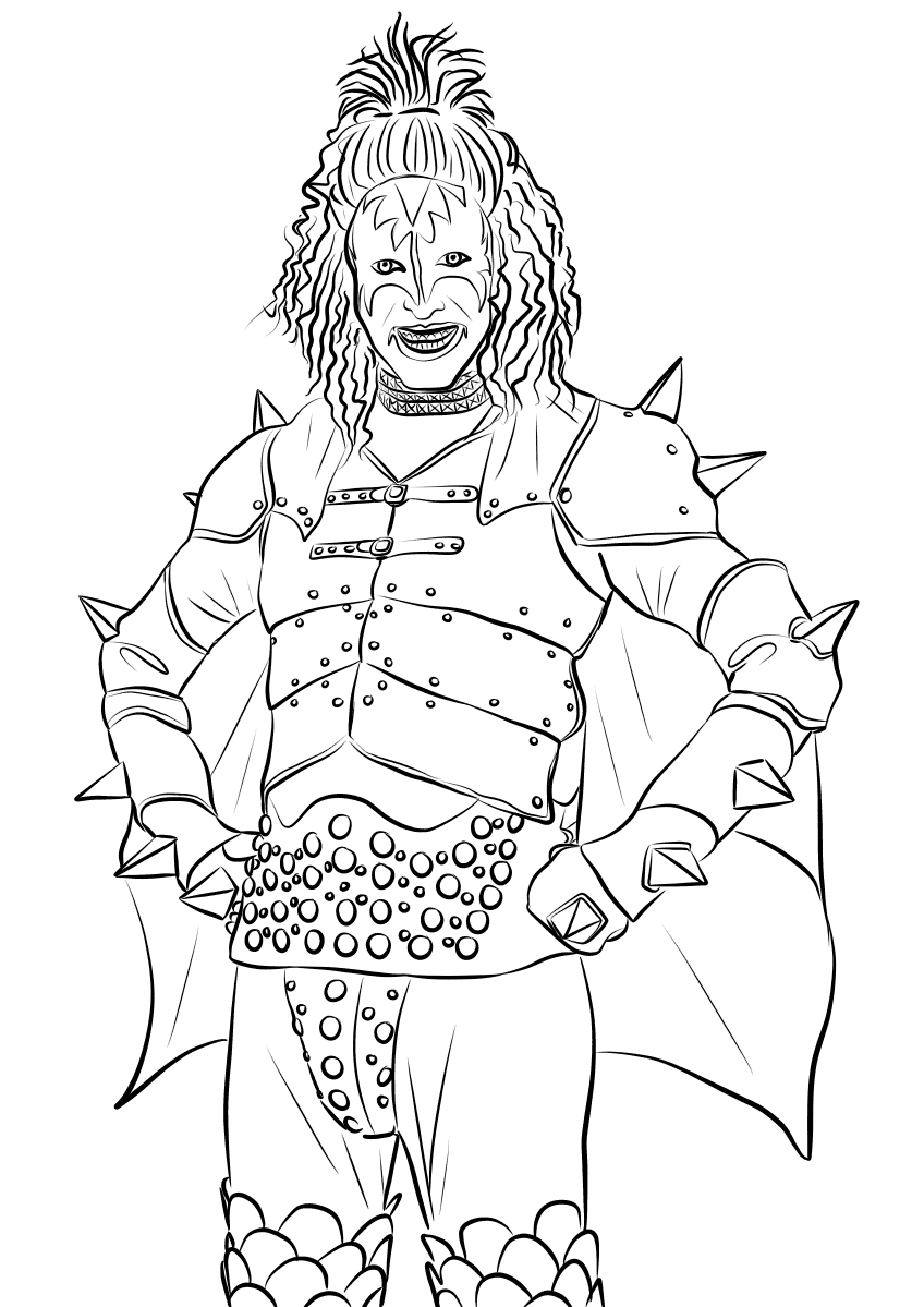 gene simmons free printable stencil