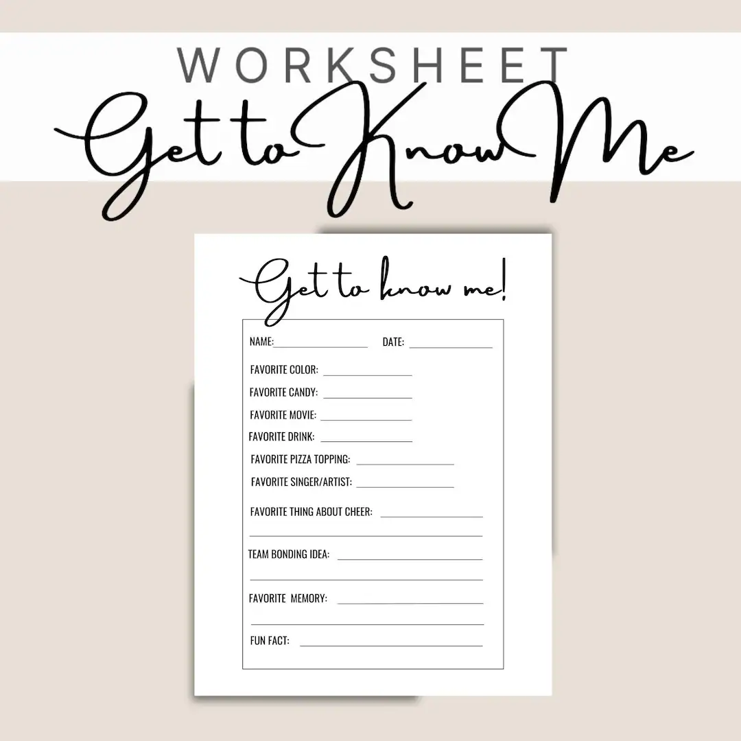 free printable getting to know you worksheets