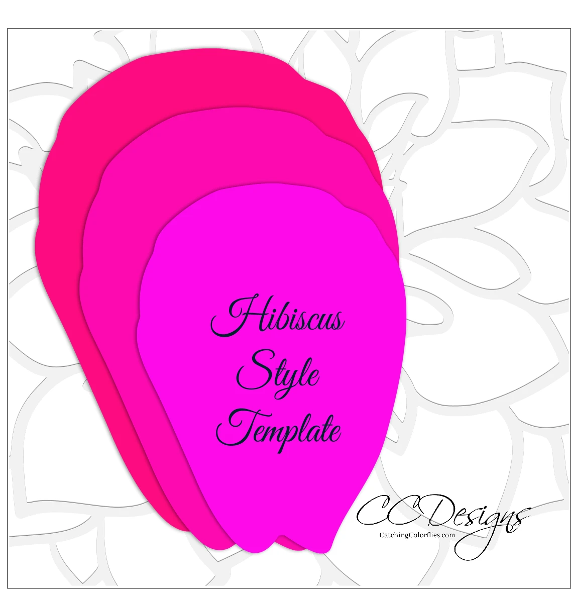 Giant Paper Flower Hibiscus Templates