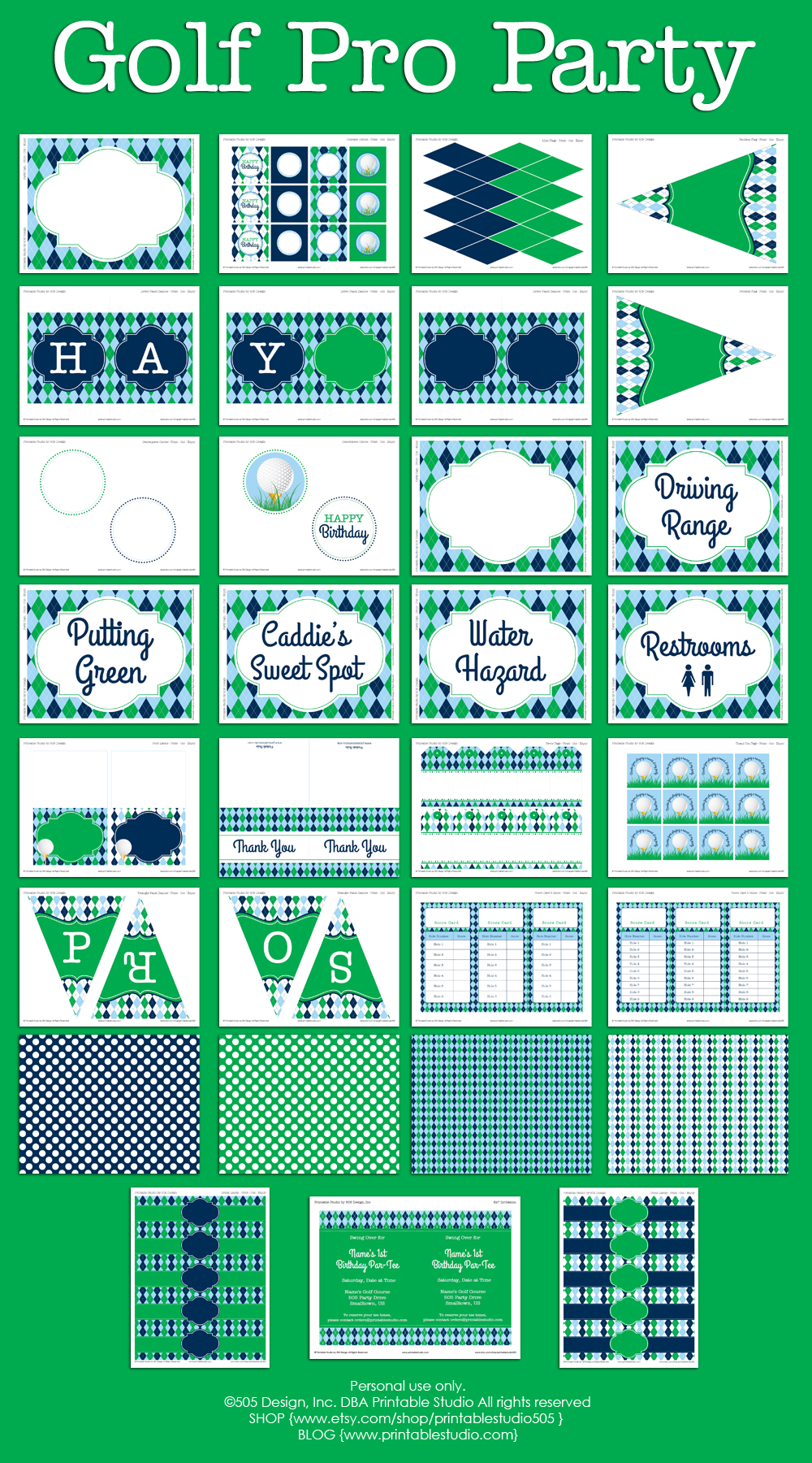 free golf printables